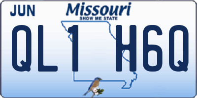 MO license plate QL1H6Q