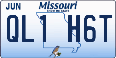 MO license plate QL1H6T