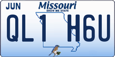 MO license plate QL1H6U