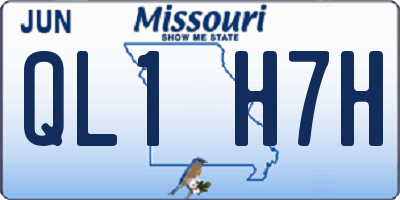 MO license plate QL1H7H