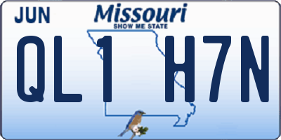 MO license plate QL1H7N