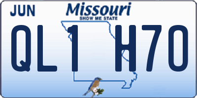 MO license plate QL1H7O