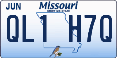 MO license plate QL1H7Q