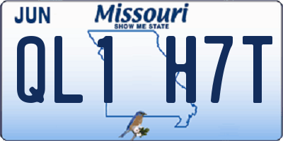 MO license plate QL1H7T