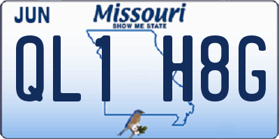 MO license plate QL1H8G