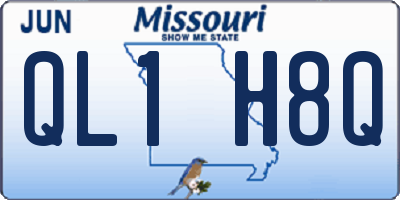 MO license plate QL1H8Q