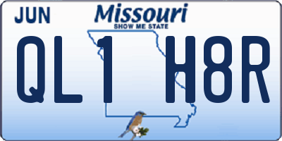 MO license plate QL1H8R
