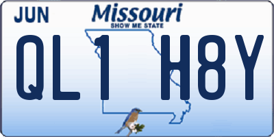 MO license plate QL1H8Y