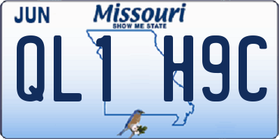 MO license plate QL1H9C