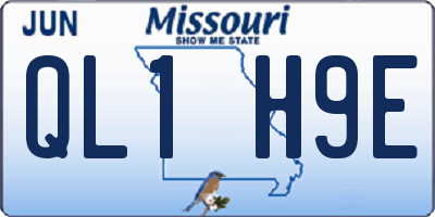 MO license plate QL1H9E
