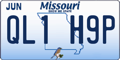 MO license plate QL1H9P