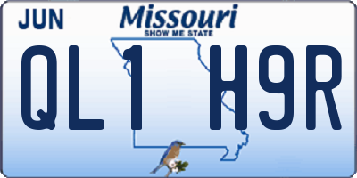 MO license plate QL1H9R