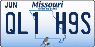 MO license plate QL1H9S