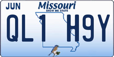 MO license plate QL1H9Y