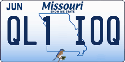 MO license plate QL1I0Q