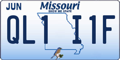 MO license plate QL1I1F