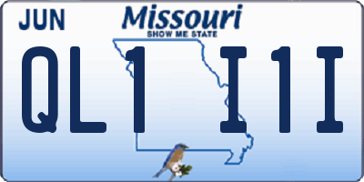 MO license plate QL1I1I