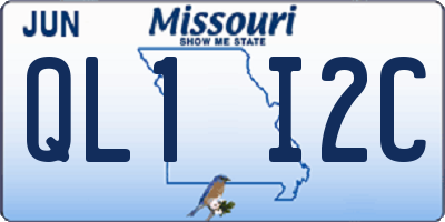 MO license plate QL1I2C