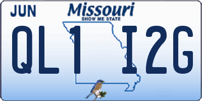 MO license plate QL1I2G