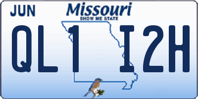 MO license plate QL1I2H