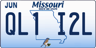 MO license plate QL1I2L