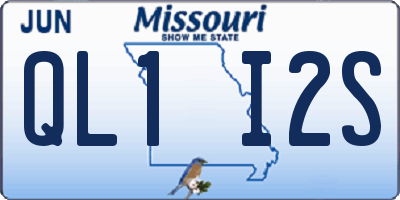 MO license plate QL1I2S