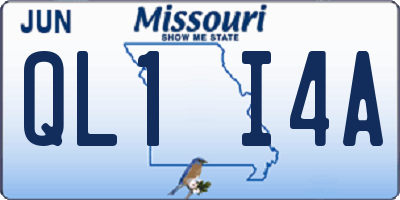 MO license plate QL1I4A