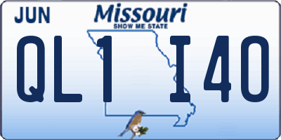 MO license plate QL1I4O