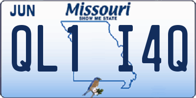 MO license plate QL1I4Q
