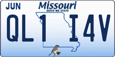 MO license plate QL1I4V