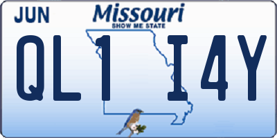 MO license plate QL1I4Y