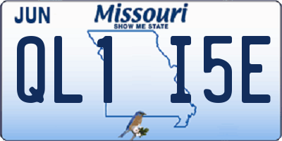 MO license plate QL1I5E