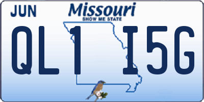 MO license plate QL1I5G