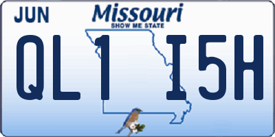 MO license plate QL1I5H