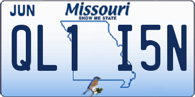 MO license plate QL1I5N