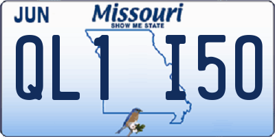 MO license plate QL1I5O