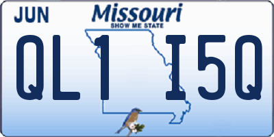 MO license plate QL1I5Q