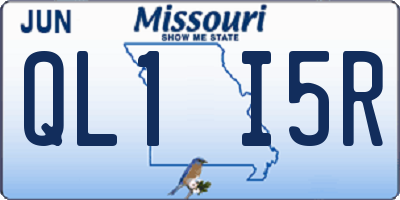 MO license plate QL1I5R