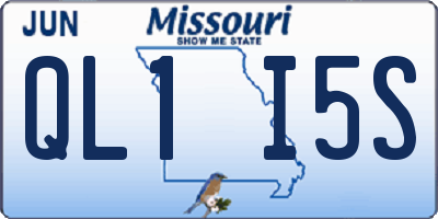 MO license plate QL1I5S