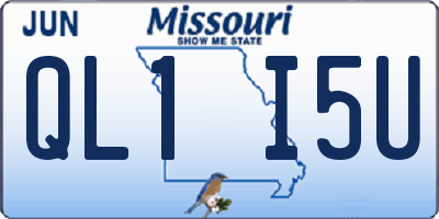 MO license plate QL1I5U