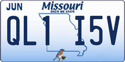 MO license plate QL1I5V