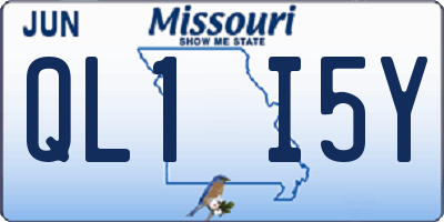 MO license plate QL1I5Y