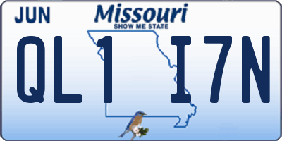 MO license plate QL1I7N