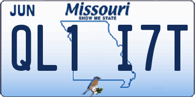 MO license plate QL1I7T