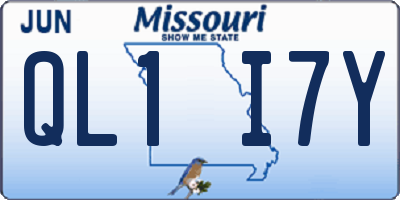MO license plate QL1I7Y