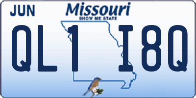 MO license plate QL1I8Q