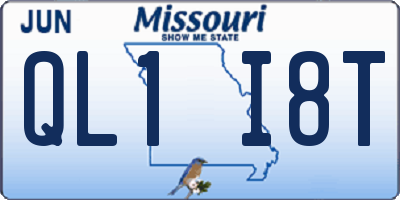 MO license plate QL1I8T