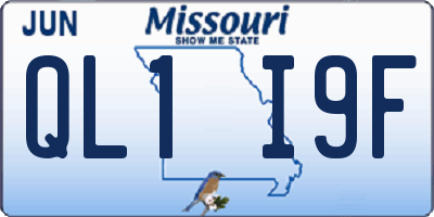 MO license plate QL1I9F