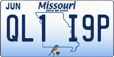MO license plate QL1I9P