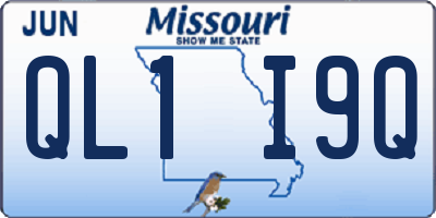 MO license plate QL1I9Q
